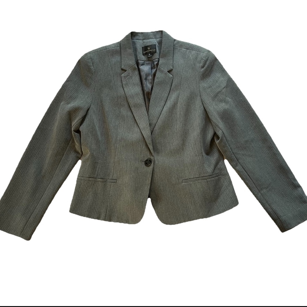 Worthington Blazer Jacket Women’s Size XL Gray Lined Career Office‎ Business